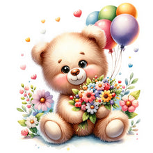 Load image into Gallery viewer, Diamond Painting - Full Round - birthday bear (30*30CM)
