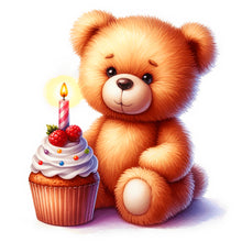 Load image into Gallery viewer, Diamond Painting - Full Round - birthday bear (30*30CM)

