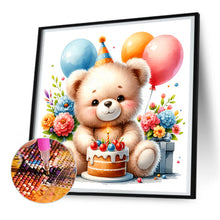 Load image into Gallery viewer, Diamond Painting - Full Round - birthday bear (30*30CM)
