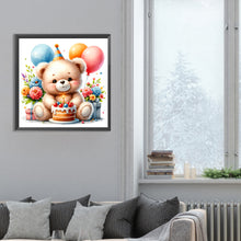 Load image into Gallery viewer, Diamond Painting - Full Round - birthday bear (30*30CM)

