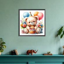 Load image into Gallery viewer, Diamond Painting - Full Round - birthday bear (30*30CM)
