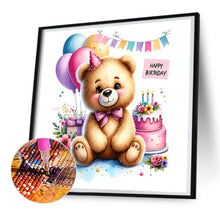 Load image into Gallery viewer, Diamond Painting - Full Round - birthday bear (30*30CM)
