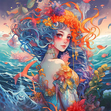 Load image into Gallery viewer, AB Diamond Painting - Full Round - Mermaid girl (40*40CM)
