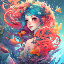 Load image into Gallery viewer, AB Diamond Painting - Full Round - Mermaid girl (40*40CM)
