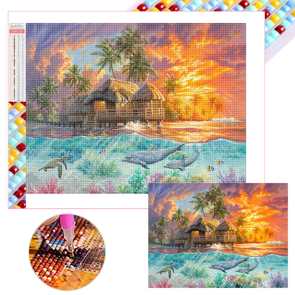 Diamond Painting - Full Square - Tropical seaside (40*30CM)