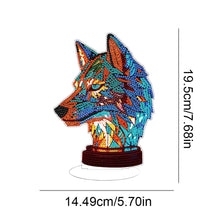 Load image into Gallery viewer, Lion Diamond Painting Desktop Ornaments Kit with Light for Office Desktop Decor
