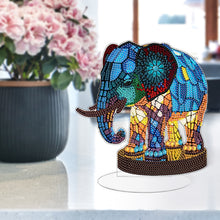 Load image into Gallery viewer, Lion Diamond Painting Desktop Ornaments Kit with Light for Office Desktop Decor
