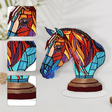 Load image into Gallery viewer, Lion Diamond Painting Desktop Ornaments Kit with Light for Office Desktop Decor
