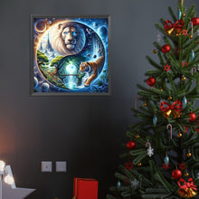Load image into Gallery viewer, Diamond Painting - Full Round - Yin Yang diagram white lion and tiger (40*40CM)
