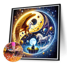Load image into Gallery viewer, Diamond Painting - Full Round - Yin Yang diagram eagle and unicorn (40*40CM)
