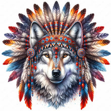 Load image into Gallery viewer, Diamond Painting - Full Round - Indian wolf head (40*40CM)
