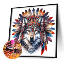 Load image into Gallery viewer, Diamond Painting - Full Round - Indian wolf head (40*40CM)
