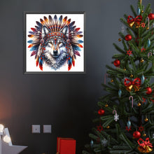 Load image into Gallery viewer, Diamond Painting - Full Round - Indian wolf head (40*40CM)

