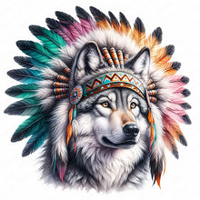 Load image into Gallery viewer, Diamond Painting - Full Round - Indian wolf head (40*40CM)
