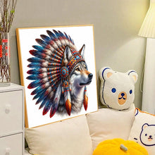 Load image into Gallery viewer, Diamond Painting - Full Round - Indian wolf head (40*40CM)
