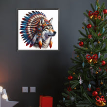 Load image into Gallery viewer, Diamond Painting - Full Round - Indian wolf head (40*40CM)
