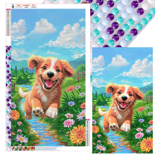 Load image into Gallery viewer, Diamond Painting - Full Round - dog running on grass (40*70CM)
