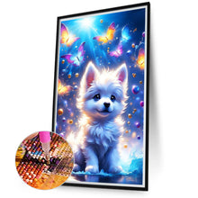 Load image into Gallery viewer, Diamond Painting - Full Round - Fantasy butterfly and dog (40*70CM)
