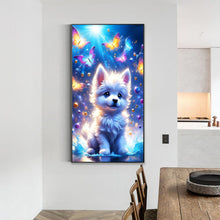 Load image into Gallery viewer, Diamond Painting - Full Round - Fantasy butterfly and dog (40*70CM)
