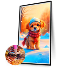 Load image into Gallery viewer, Diamond Painting - Full Round - Dog in the sunshine and snow (40*70CM)
