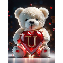 Load image into Gallery viewer, Diamond Painting - Full Square - 26 letter care bear-U (30*40CM)
