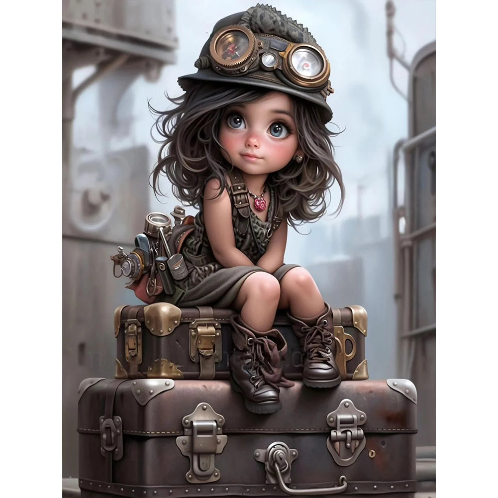 Diamond Painting - Full Round - sweet cool girl (30*40CM)