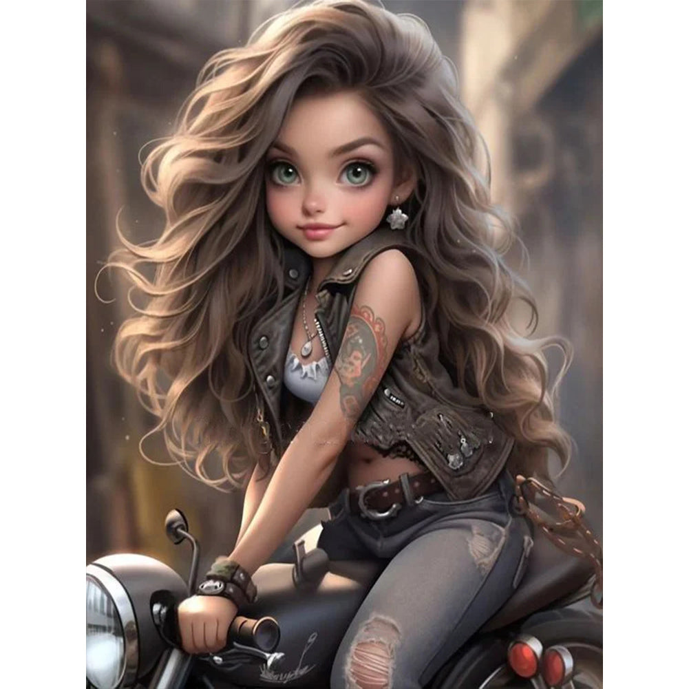 Diamond Painting - Full Round - sweet cool girl (30*40CM)