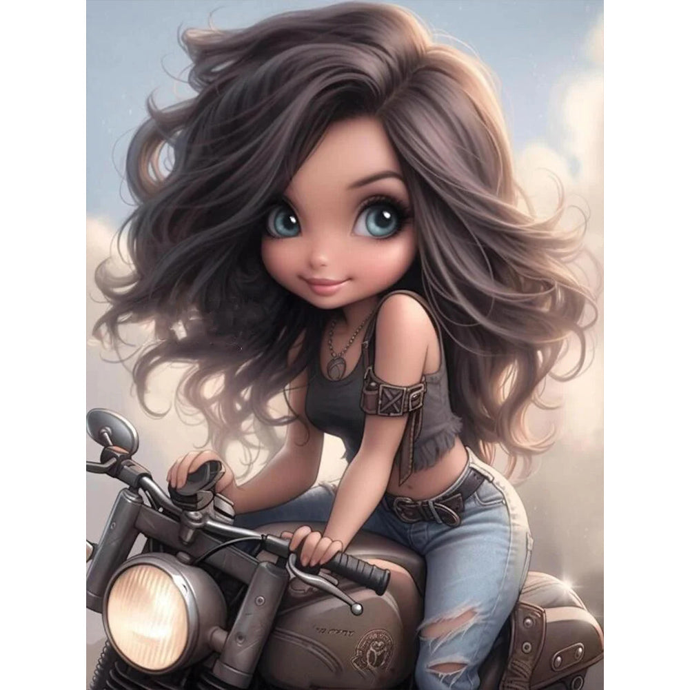 Diamond Painting - Full Round - sweet cool girl (30*40CM)