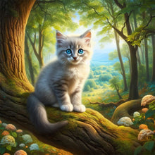 Load image into Gallery viewer, Diamond Painting - Full Round - woods kitten (30*30CM)
