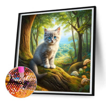 Load image into Gallery viewer, Diamond Painting - Full Round - woods kitten (30*30CM)

