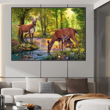 Load image into Gallery viewer, Diamond Painting - Full Square - drinking deer (70*50CM)
