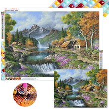 Load image into Gallery viewer, Diamond Painting - Full Square - forest waterfall (70*50CM)
