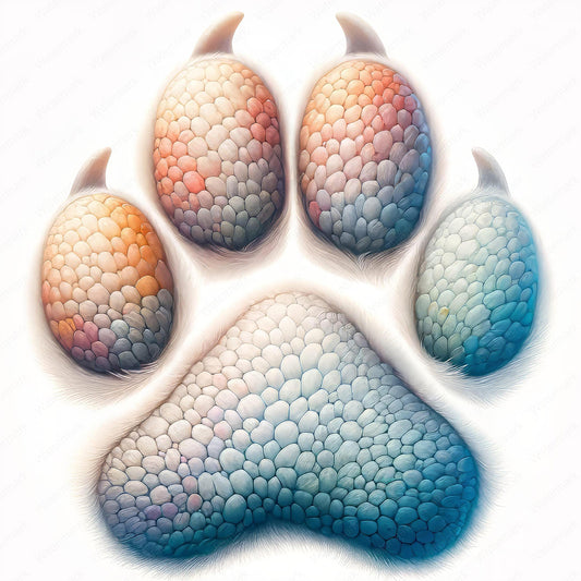 Diamond Painting - Full Round - Colorful paws (30*30CM)