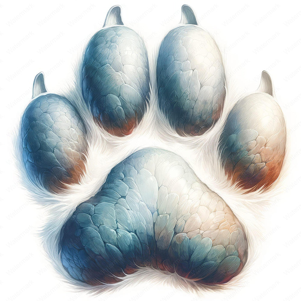 Diamond Painting - Full Round - Colorful paws (30*30CM)