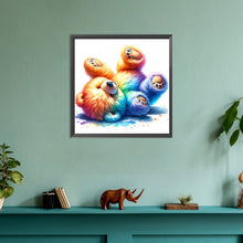 Load image into Gallery viewer, Diamond Painting - Full Round - rainbow bear (30*30CM)
