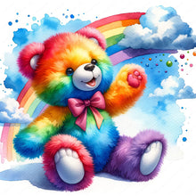 Load image into Gallery viewer, Diamond Painting - Full Round - rainbow bear (30*30CM)
