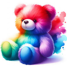 Load image into Gallery viewer, Diamond Painting - Full Round - rainbow bear (30*30CM)
