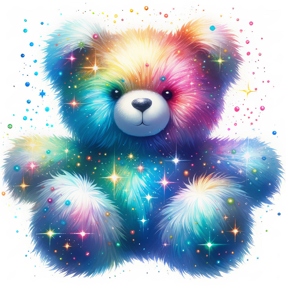 Diamond Painting - Full Round - rainbow bear (30*30CM)