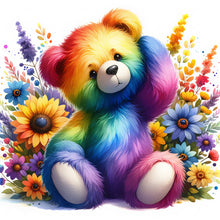 Load image into Gallery viewer, Diamond Painting - Full Round - rainbow bear (30*30CM)

