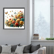 Load image into Gallery viewer, Diamond Painting - Full Round - Butterfly on flower bush (30*30CM)
