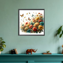 Load image into Gallery viewer, Diamond Painting - Full Round - Butterfly on flower bush (30*30CM)
