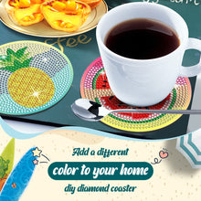 Load image into Gallery viewer, 8 Pcs Colourful Holiday Wooden Diamond Painting Coasters Kits Kit with Holder
