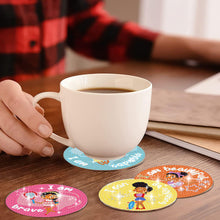 Load image into Gallery viewer, 8 Pcs Colourful Holiday Wooden Diamond Painting Coasters Kits Kit with Holder
