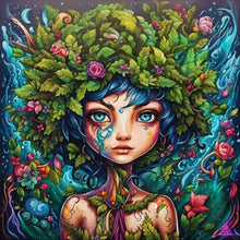 Load image into Gallery viewer, Diamond Painting - Full Round - abstract nature girl (40*40CM)
