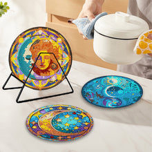 Load image into Gallery viewer, 4 Pcs Acrylic Butterfly Diamond Painted Placemats Thermal Insulation Placemat
