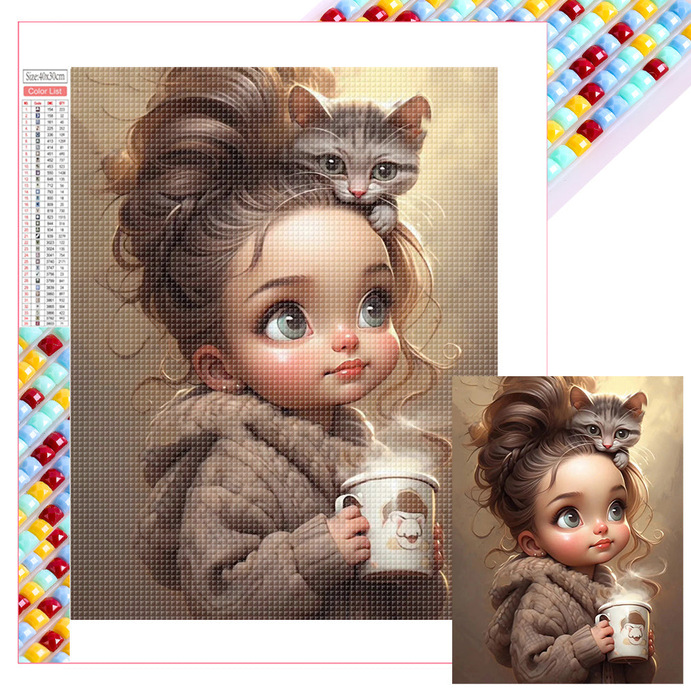 Diamond Painting - Full Square - little girl (30*40CM)