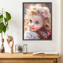 Load image into Gallery viewer, Diamond Painting - Full Round - curly hair big eyed girl (30*40CM)
