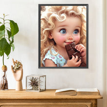 Load image into Gallery viewer, Diamond Painting - Full Round - curly hair big eyed girl (30*40CM)
