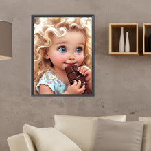 Load image into Gallery viewer, Diamond Painting - Full Round - curly hair big eyed girl (30*40CM)
