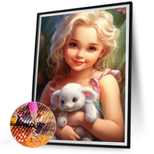 Load image into Gallery viewer, Diamond Painting - Full Round - curly hair big eyed girl (30*40CM)
